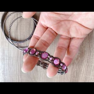Purple dangle bracelet